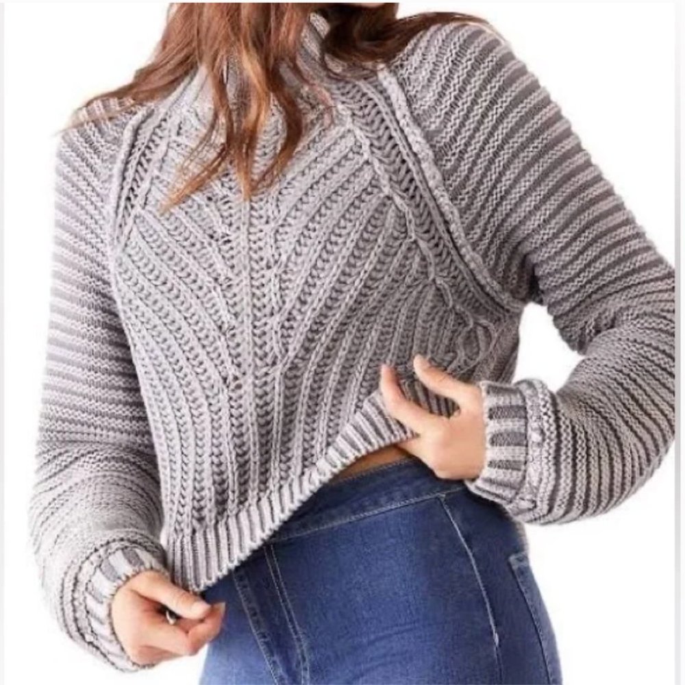 Free people sweetheart sweater grey